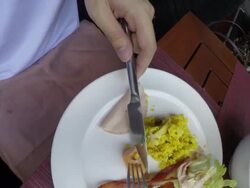 Eating food Point of view Stock Footage
