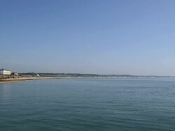 NORTH BEACH PROMENADE AND FLAMBOROUGH HEAD Stock Footage