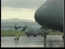 CONGO: SUPPORT PLANES LAND READY FOR EVACUATION OF UK NATIONALS News Clip