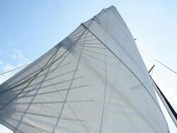 HD: Cruising Sail In The Wind Stock Footage