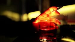 Glass of alcohol.Close up Stock Footage