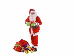 Santa With Presents Stock Footage