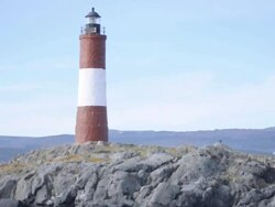 Lighthouse from end of the world 1 Stock Footage