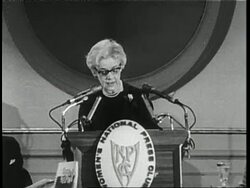 U.S.  Senator Margaret Chase Smith gives a  speech at  the Women's National Press Club to announce her run for the U.S. Presidency. News Clip