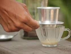 vietnamese coffee Stock Footage