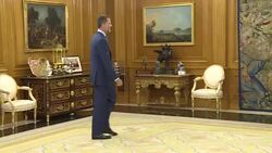 CLEAN : Spanish King meets Catalan president in Madrid News Clip