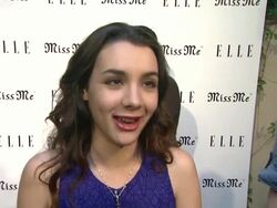 INTERVIEW: Hannah Marks on who she misses and why at Elle Magazine And Sarah Hyland Hosts Songbirds' Miss Me Album Release Party Stock Footage