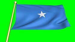 Flag of Somalia  Animation Stock Footage