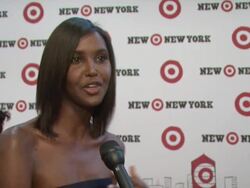 INTERVIEW: Ubah Hassan talking about Target in NY, and shopping at the Target Celebrates Opening Of East Harlem Location With Star-Studded Party at New York NY.  Stock Footage