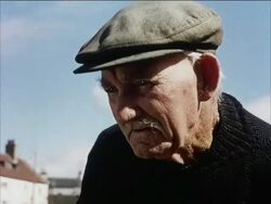 Whitby, Yorkshire.  Harbour, gvs, the abbey, England, UK.  1963 Stock Footage