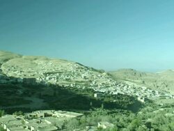 Town of Petra, pan, Jordan Stock Footage