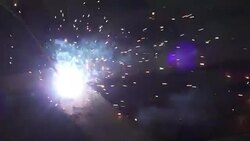 Slomo Welding Spark Stock Footage