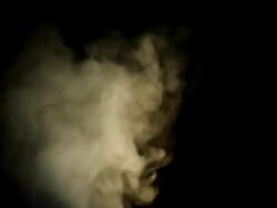 Billowing Smoke on Black Stock Footage
