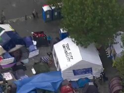 St Paul's cathedral Occupy London aerials News Clip