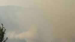 Planes drop water on Greek wildfire Instructional Video