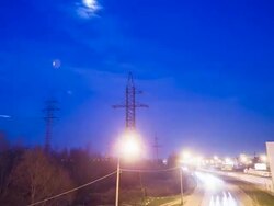 Electricity pylons in the evening - Hyperlapse Stock Footage