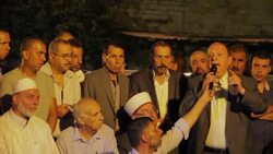 Prayers held outside contested shrine News Clip