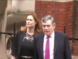 Gordon Brown and wife at Leveson Inquiry News Clip