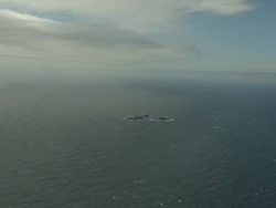 Aerial of the North Sea Stock Footage