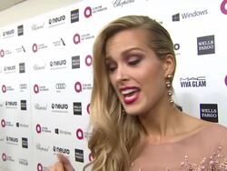 INTERVIEW - Petra Nemcova - Elton John AIDS Foundation Presents 22nd Annual Academy Awards Viewing Party Sponsored By Chopard, Neuro Drinks And Wells Fargo Stock Footage