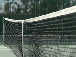 Shot of net on tennis court. - Slow Motion Stock Footage
