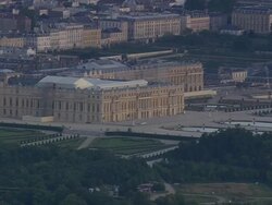 WS AERIAL View of Versailles / Paris, France Stock Footage