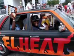 ATMOSPHERE: Fans as Miami Fans Celebrate Following Stock Footage