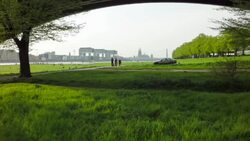 Flight under Bridge in Cologne, Germany Stock Footage