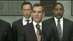 The mayors of Los Angeles and Sacramento, California react to the NBA's lifetime ban imposed on LA Clippers owner Donald Sterling in response to racist comments he made in a recorded conversation with his mistress. (April 29) News Clip