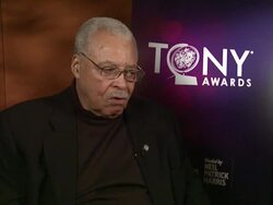 INTERVIEW: James Earl Jones on American politics at 2012 Tony Awards Meet The Nominees Press Reception  Stock Footage