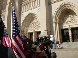 Bikes Are Blessed In Washington Ahead Of Annual Rolling Thunder Bike Procession Stock Footage