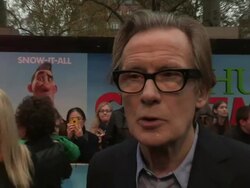 NTERVIEW: Bill Nighy on how the film is different from other Christmas tales at the Arthur Christmas World Premiere at London England. (Footage by WireImage Video/Getty Images Entertainment Video) Stock Footage
