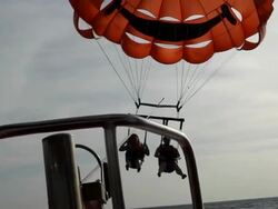 Eilat Parasailing Stock Footage