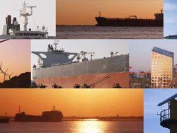 Rotterdam harbor (1080p) Stock Footage