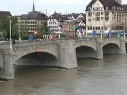 Rhine Bridge Timelapse (Basel) Stock Footage