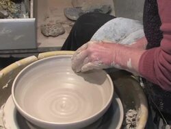 Potters Wheel - Large Bowl 2 Stock Footage