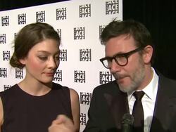 INTERVIEW: Anne Sophie Bion & Michel Hazanavicius on being a part of the night at 62nd Annual ACE Eddie Awards on 2/18/12 in Los Angeles, CA Stock Footage