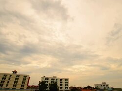 Apartment Blocks and cloud motion Stock Footage
