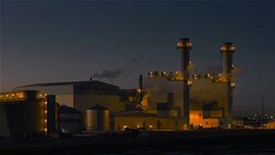 HD: Electrical Power Plant at Night Stock Footage