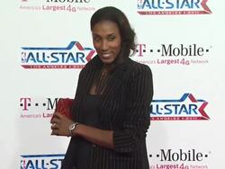 Lisa Leslie at the T-Mobile Magenta Carpet At The 2011 NBA All-Star Game at Los Angeles CA. (Footage by WireImage Video/GettyImages) Stock Footage