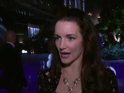 INTERVIEW - Kirstin Davis on Supporting Oxfam, Livia Firth's ethical fashion and not shooting in Abu Dhabi at the Dubai International Film Festival: Oxfam Gala. Stock Footage
