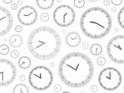 CLOCKS : stopping at 7:00 o'clock (WIPE) Stock Footage