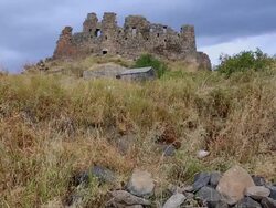 Amberd castle, the eastern walls of the castle Stock Footage