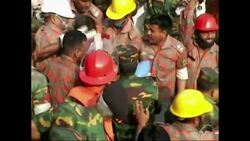 4:3 Clean pictures of rescue of woman trapped in collapsed building for 17 days News Clip