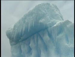 Large blocky iceberg, Paulet Island, Antarctic Peninsula, Antarctica Stock Footage