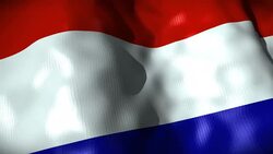 Netherlands Flag waving, looping Stock Footage