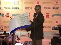 SPEECH: Paul Cothran, VH1 Save The Music Foundation Executive Director announces the official proclamationÃ‰ Stock Footage