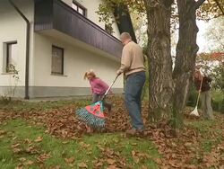 Autumn Chores Stock Footage