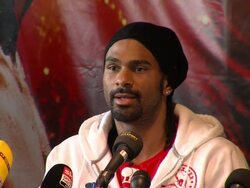 David Haye at David Haye vs Dereck Chisora: Press Conference on July 11, 2012 in London, England (Footage by WireImage Video/Getty Images) Stock Footage