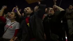 Se enfrentan policia y huelguistas en Sao Paulo News Clip